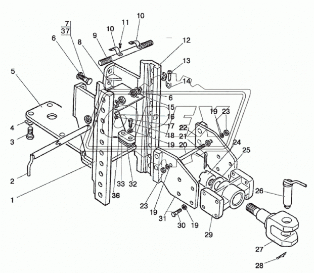 1322-2707060-Б-02 Боковина устройства прицепного левая МТЗ РУП