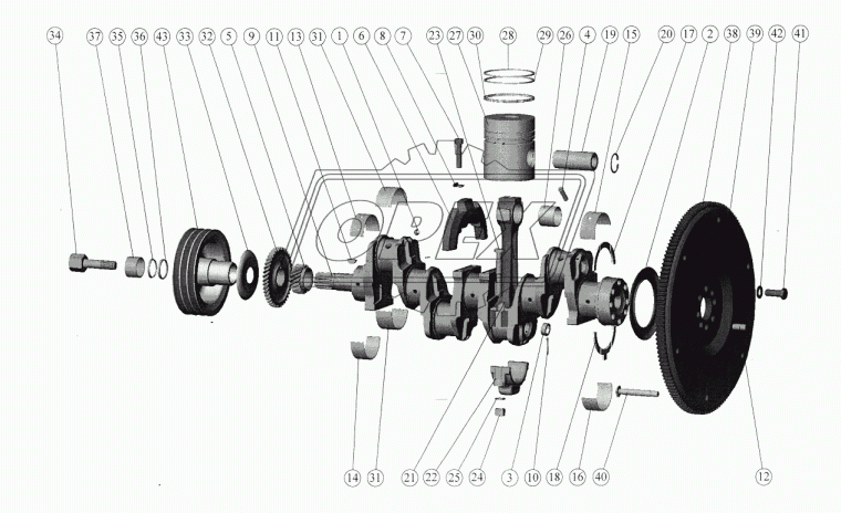 240-1005131-З Шкив коленвала ММЗ
