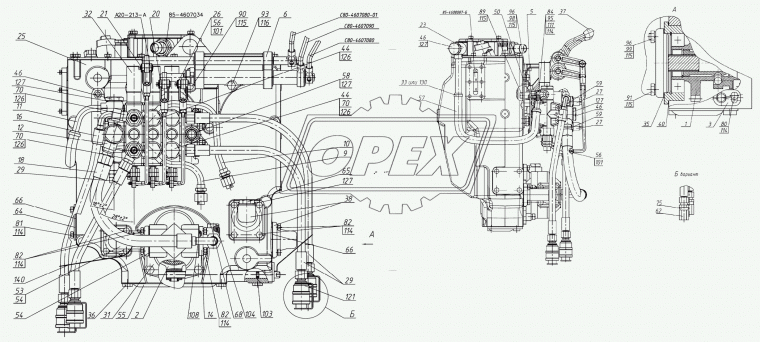 РП70-1221.1 Гидрораспределитель МТЗ-1021,1022,1221,952 МРС 70.4/2; с фиксацией 3-го золотника в положении «Подъем» Салео-Гомель