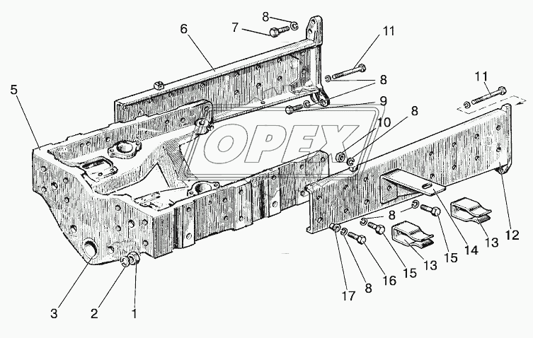 1523-2801020 Лонжерон левый МТЗ-1221 МТЗ РУП