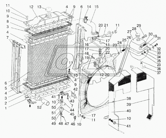 141.13.01.114 Прокладка 170х485 бачка радиатора МТЗ-1221 ГБЦ