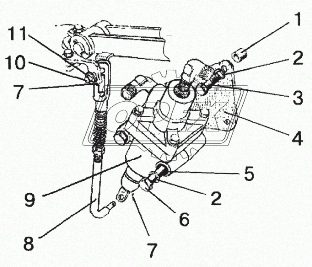 80-3514010 Кран тормозной МТЗ (А29.61.000) ТАИМ
