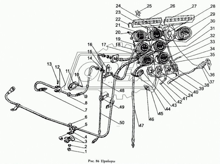 1221-3801080 Трубка ф6; L=830 Г=М10+К12/Г=М10+К12 манометра масла/воздуха МТЗ РУП