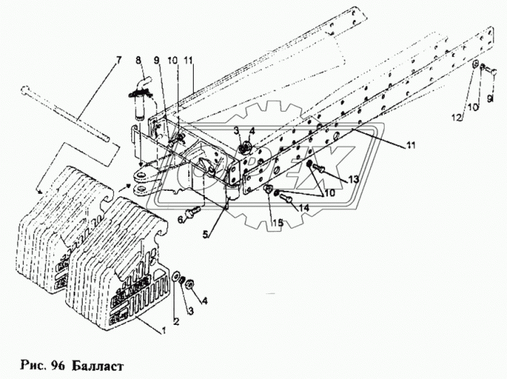 80-4235020 Кронштейн (под груз 45 кг) МТЗ РУП