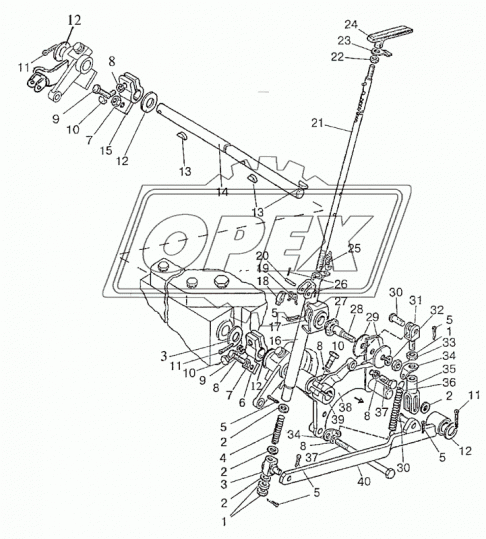 1522-3507020 Механизм вытяжной L=820 МТЗ РУП