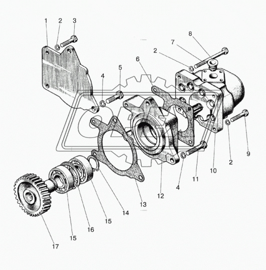 260-3407061 Шестерня фпосад=25 Z=27 внутр.шлиц=6 L=55 косозубая, привода шестеренчатого насоса МЗШ