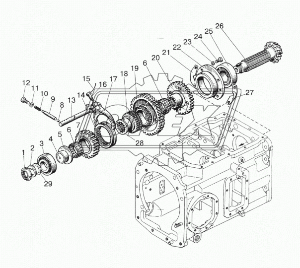 1522-1701349 Втулка (сталь) внутр.шлиц, наружн. ф72х90 L=50 с буртом КПП вала вторичного МТЗ РУП