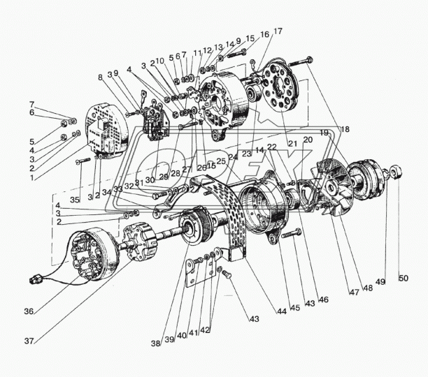 245-3701063 Планка генератора L=200 1отв.ф11 фигурная ММЗ