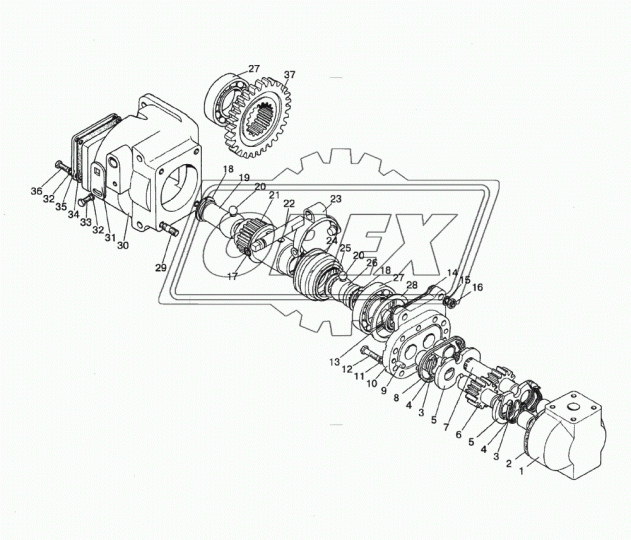 100-4617117 Колесо зубчатое z=30;шлиц=20; h=35 привода гидронасоса МТЗ РУП