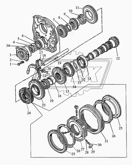 2022-1701182 Вал КПП промежуточный МТЗ МТЗ РУП