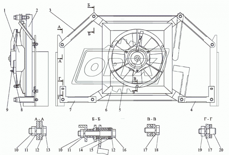 6802.3730 Электродвигатель 12В;15А вент.охлаждения (ГАЗ,ЗИЛ,ВАЗ) (0х0х92) КЗАЭ
