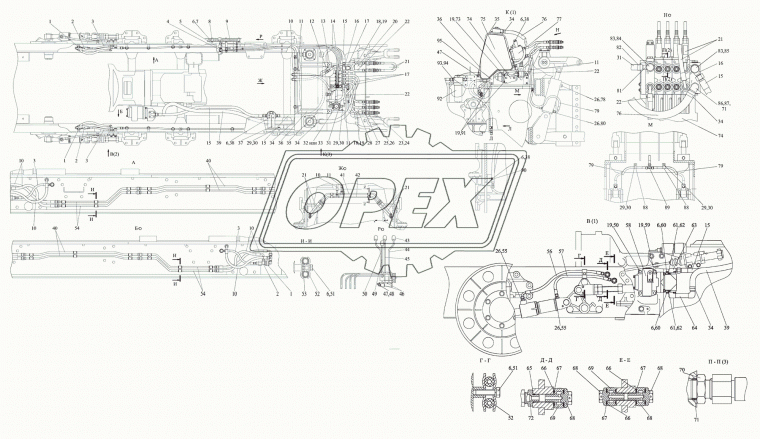 680-4607140-01 Рукав ВД (шланг) L=420мм К=24 М20х1.5 Ду=10 фитинг 90 градусов HYDRAULIC FORCE
