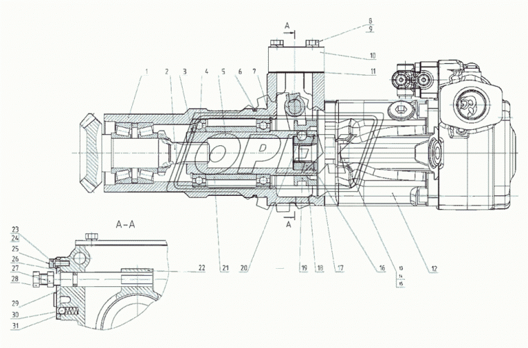 2822-4604010 Привод насоса МТЗ РУП