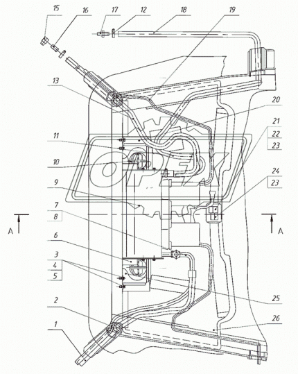 3022-8101011-03 Шланг МТЗ РУП