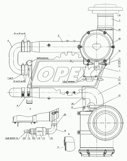 3022-1109040 Переходник установки воздухоочистителя МТЗ МТЗ РУП