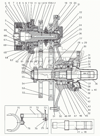 2522-4202036 Шайба С/И барабана ВОМ МТЗ-1221 МТЗ РУП
