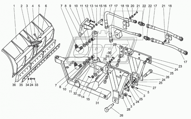 Б18-4712031-Б Амортизатор (РТИ) 120х600х43; 5отв.ф10; ножей отвала МТЗ МТЗ РУП