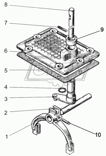 74-1723043 Вилка S=125 L=140 под вал ф15 управления редуктором МТЗ РУП