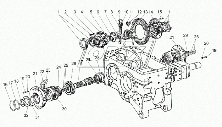 1221-2407053 Вал ведущий заднего моста левый,L=315, шлиц 16/24 МТЗ РУП