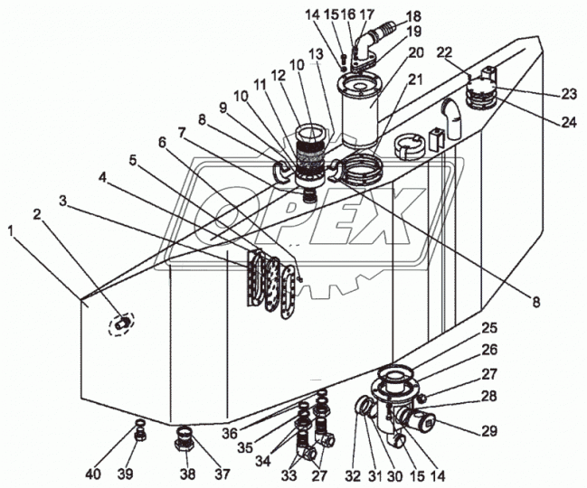 МЛ131-3400110-Б Бак МТЗ РУП