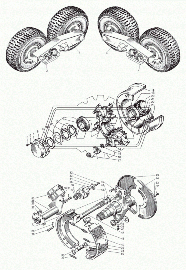 Н129.00.030 Колодка тормозная 2-ПТС9 п/прицеп (120х380) ТАИМ