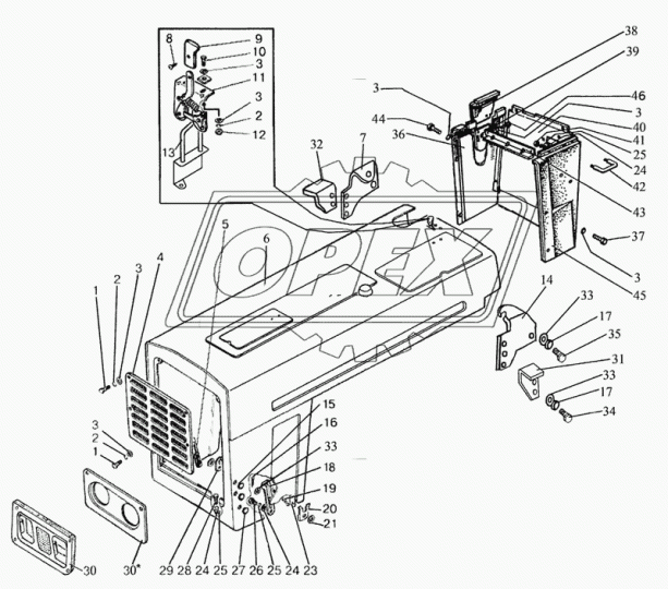 70-8402230 Стенка задняя МТЗ РУП