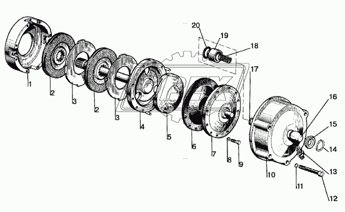 70-2409035-А6 Кожух механизма блокировки заднего моста МТЗ,голый МТЗ РУП