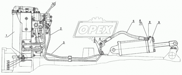 70-4607380 Трубка (сталь) ф14 L=1050 Г=М20+К24/Г=М20+К24 МТЗ РУП