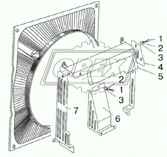 80-1309100 Ограждение вентилятора 500х150 в сборе МТЗ РУП