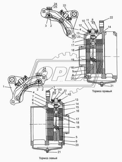 1221М-3502020 Тормоз задний МТЗ РУП