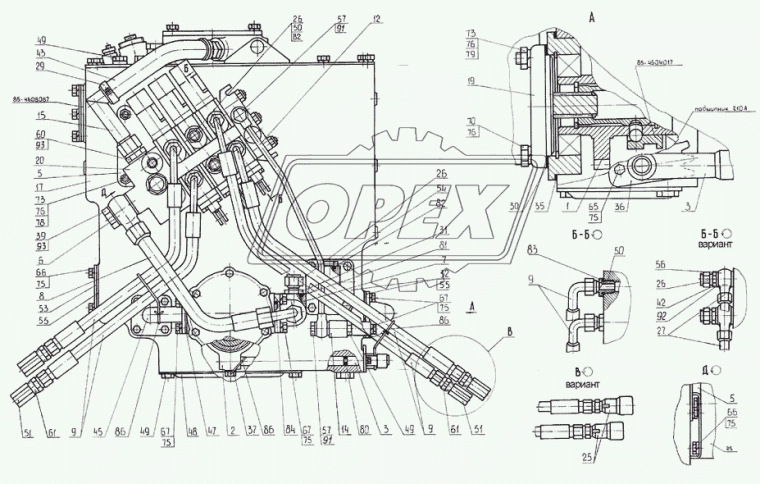 952-4607140-01 Рукав ВД (шланг) L=350 Г=М24х1.5 К30/фитинг 0/90 гр МТЗ РУП