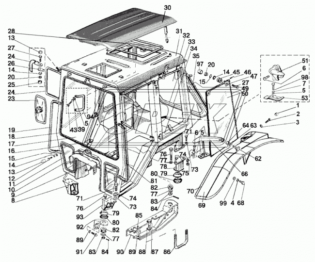 80-6703100 Поручень кабины МТЗ РУП