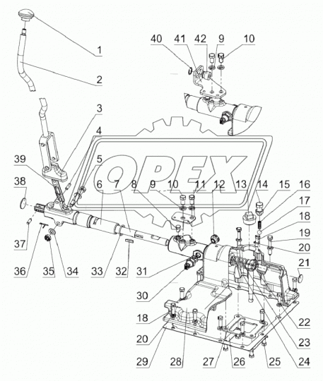 70-1703200-Б Рычаг управления коробкой передач МТЗ РУП