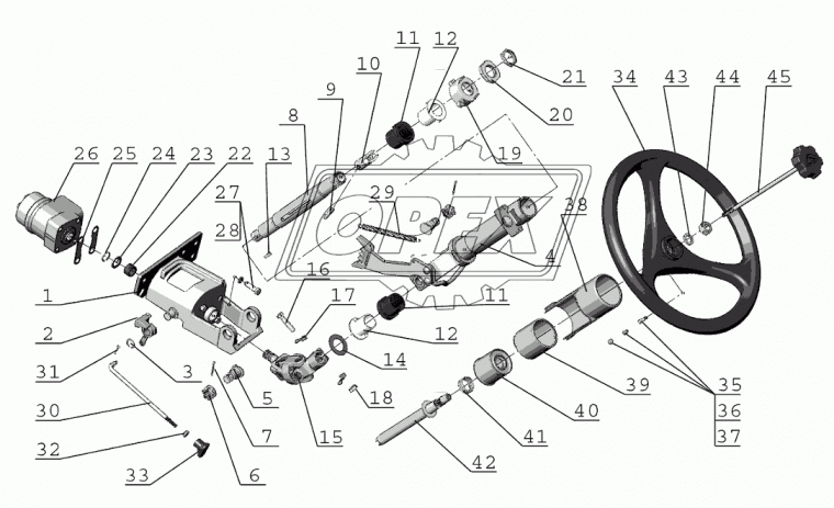 85-3401002 Пластина (сталь) тяги привода рулевого механизма, L=78, h=0,8; 2отв.ф12 МТЗ РУП