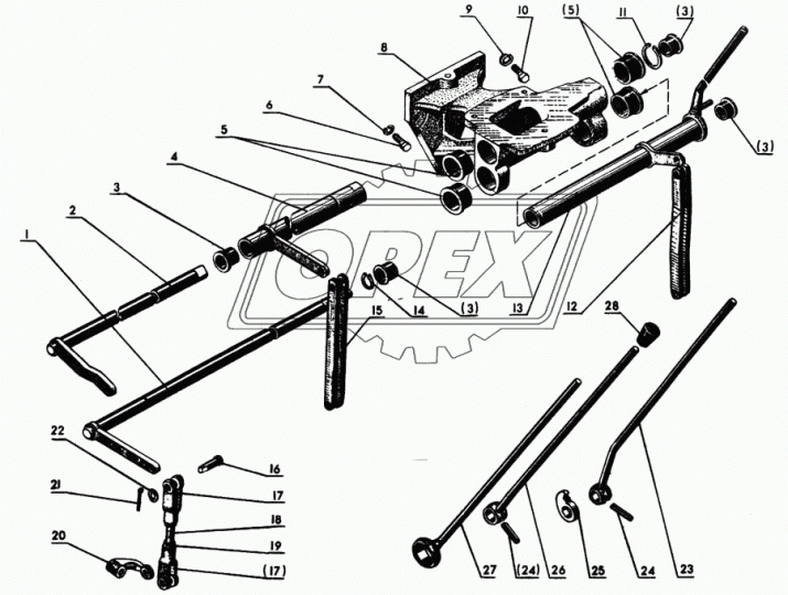70-4607077 Рычаг L=445 1отв.ф32 МТЗ РУП