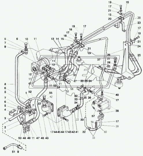 102-3407315-01 Трубка (сталь) ф25; L=670; под шланги ф25 МТЗ РУП