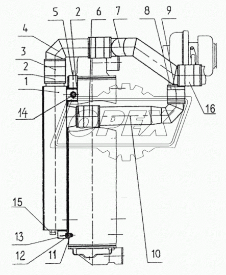 1025П-1317620 Воздуховод МТЗ РУП