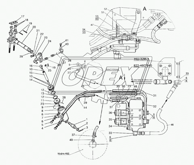 821-4216020 Рычаг L=110; под вал ф25; под шпонку МТЗ РУП