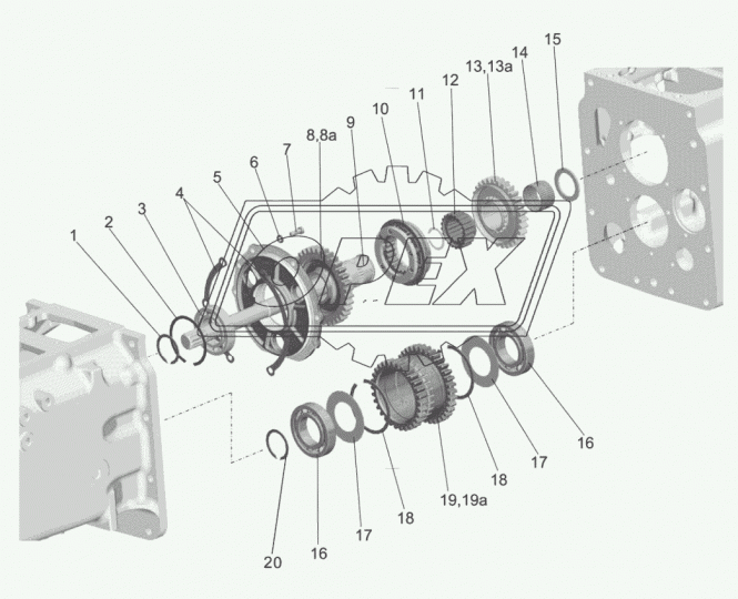 74-1721080 Шестерня Z=34; шлиц=20 под подшипник 664710 (50х57х36) МЗШ