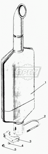 245-1205020 Глушитель (L=1335) МТЗ-1025,1220 Д-245 Острогожск