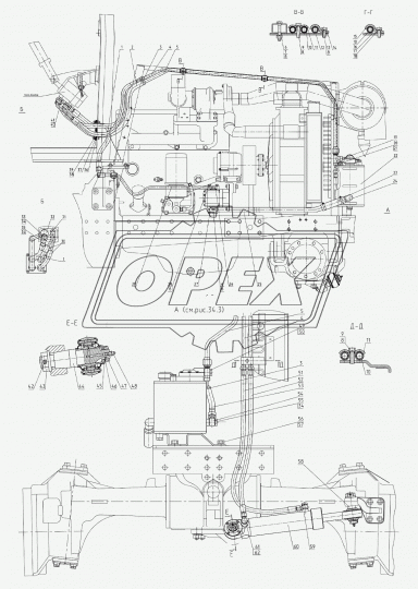 680-4607140-13 Рукав ВД (шланг) L=610мм К=24 М20х1.5 1SN фитинг 90 градусов; L=650 К=24  М20Х1.5/М20Х1.5  1фит.90град