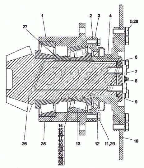 7520А Подшипник 100x180x49 ролик.радиал.конич. 1-ряд. IVECO EuroStar LD 190 E 38 P 93'-02 '8460.41L TCA 276Kv / 375Ls 9500Sm3 Diesel Truck c Flatbed / Chass; задней/МАЗ/
