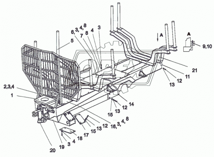50-4605079-Б Шкворень в вилку поперечины. ф30х135, с проточкой МТЗ-320,80,82 МТЗ РУП