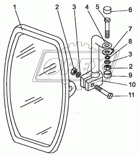 А30.04.051 Хомут крепления зеркала МТЗ БЕЛОГ