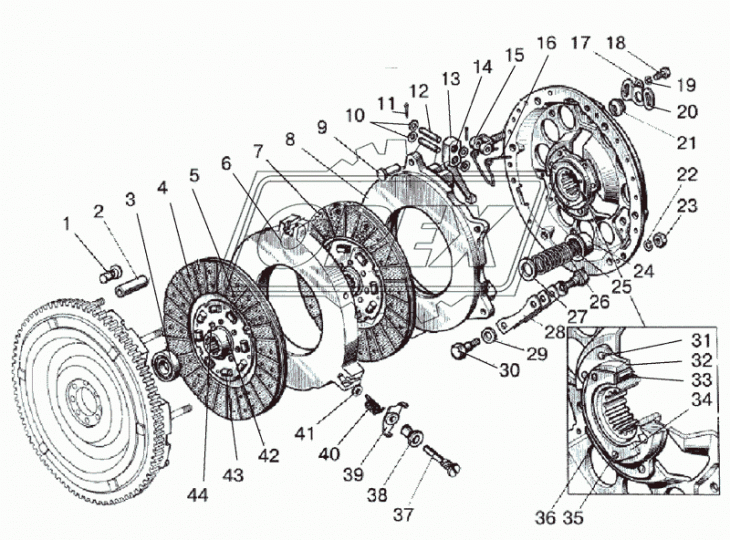 70-1601071 Демпфер диска ведомого БРТ