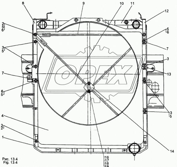 64229-1301010 Радиатор водяной(ЯМЗ-238Б,238Д,238БЕ2)МАЗ-6303,53362,53366,54323,5516; (медь 4-х рядн.) ШААЗ
