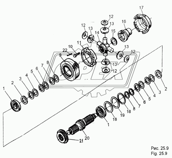 6923-2502128 Вал привода 60/ф90; шлиц=18/18 Z=28 L=380 голый МЗКТ