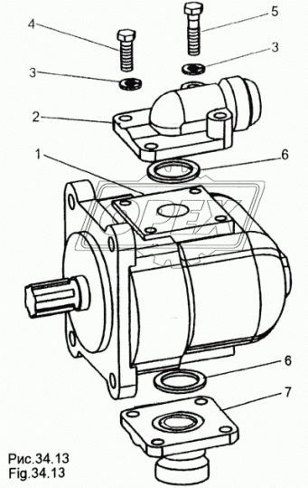 69237-3431030 Фланец НШ32; квадрат.62х62; Ш=М27х1,5; h=32; 4отв.ф8 МЗКТ