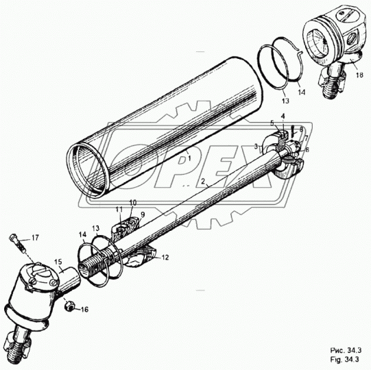 69237-3405039-20 Наконечник L=110 рулевой тяги МЗКТ левый МЗКТ