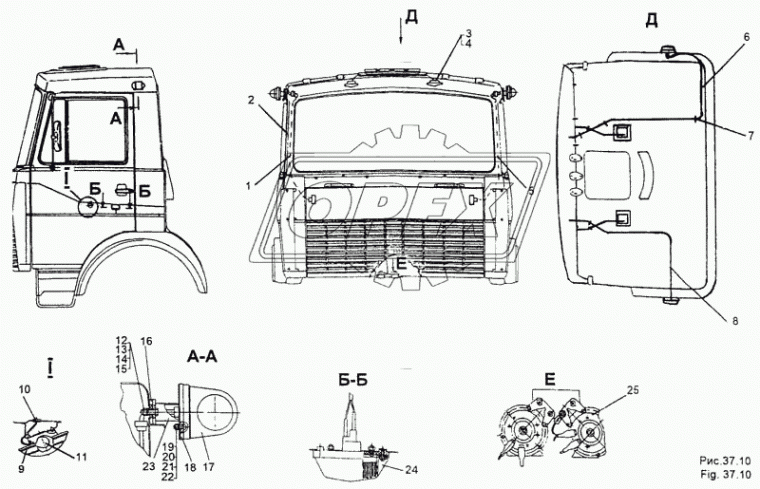 64221-3724200 Держатель жгута ОЗАА